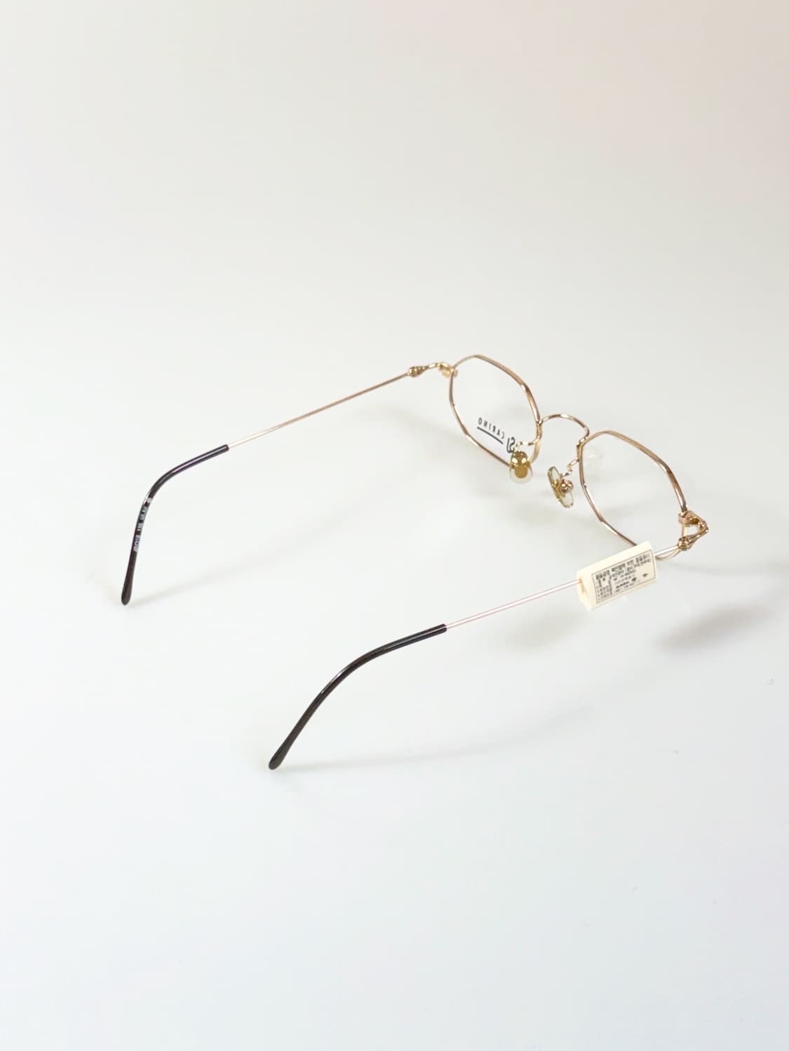 90s 서전 CARINO 골드 슬림 옥타곤 프레임 빈티지 안경 상품이미지4