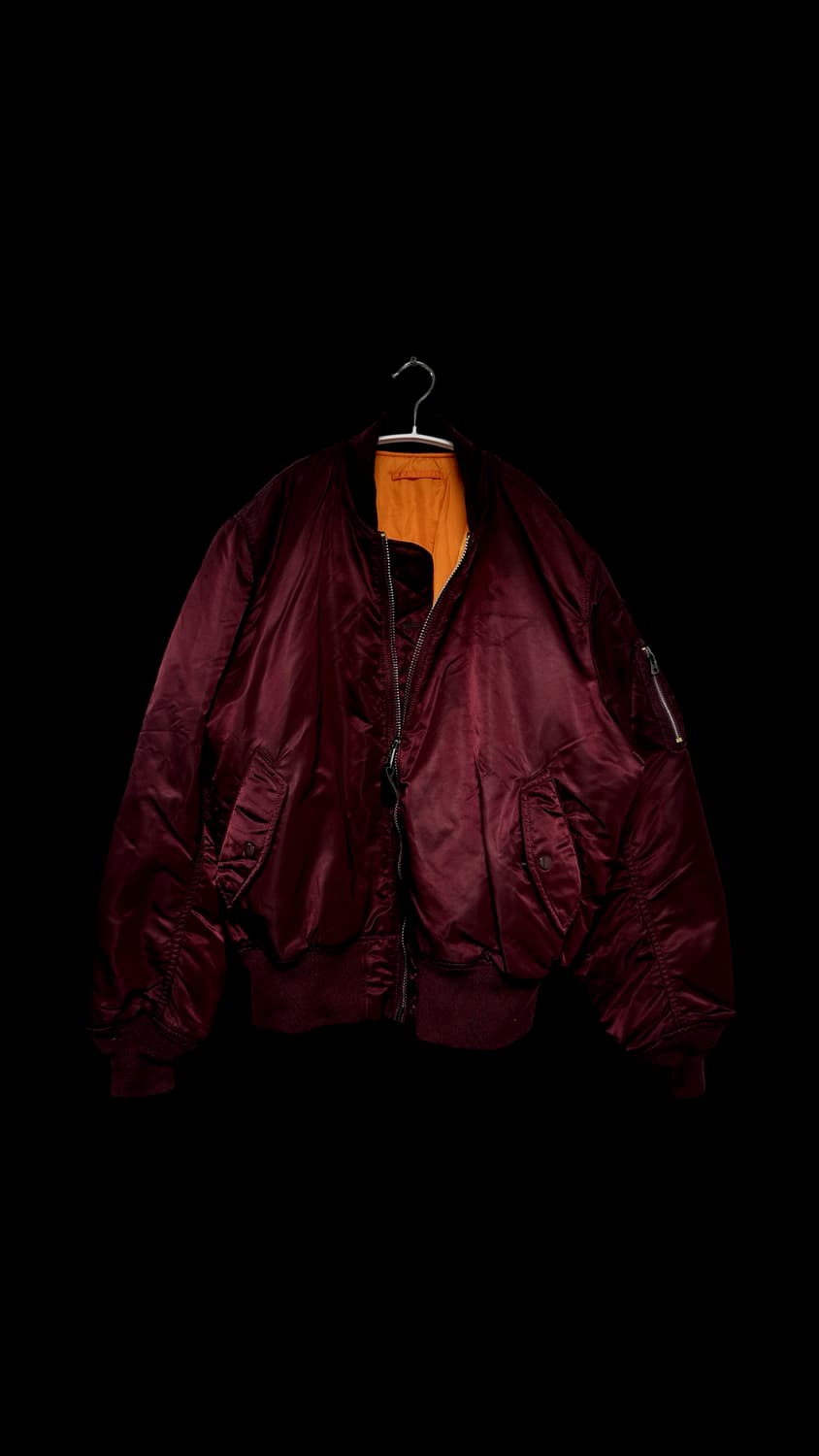 알파인더스트리 버건디 봄버 ma-1 자켓 상품이미지1