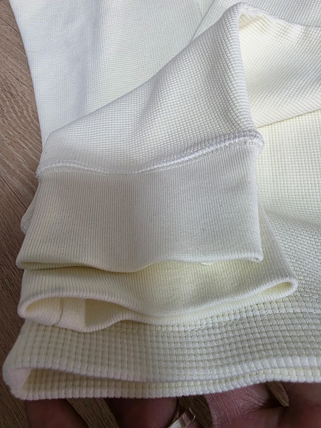 디스이즈네버댓 와플 롱슬리브 긴팔티 아이보리 M 상품이미지8