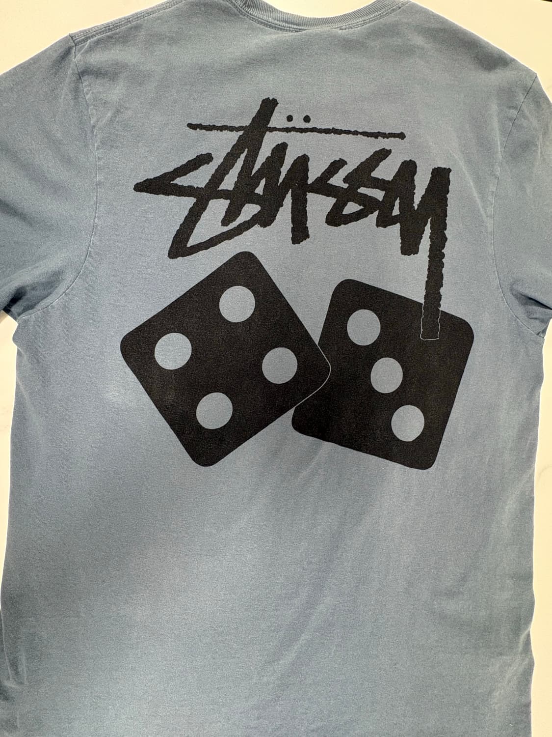 스투시 피그먼트 반팔 네이비 상품이미지3