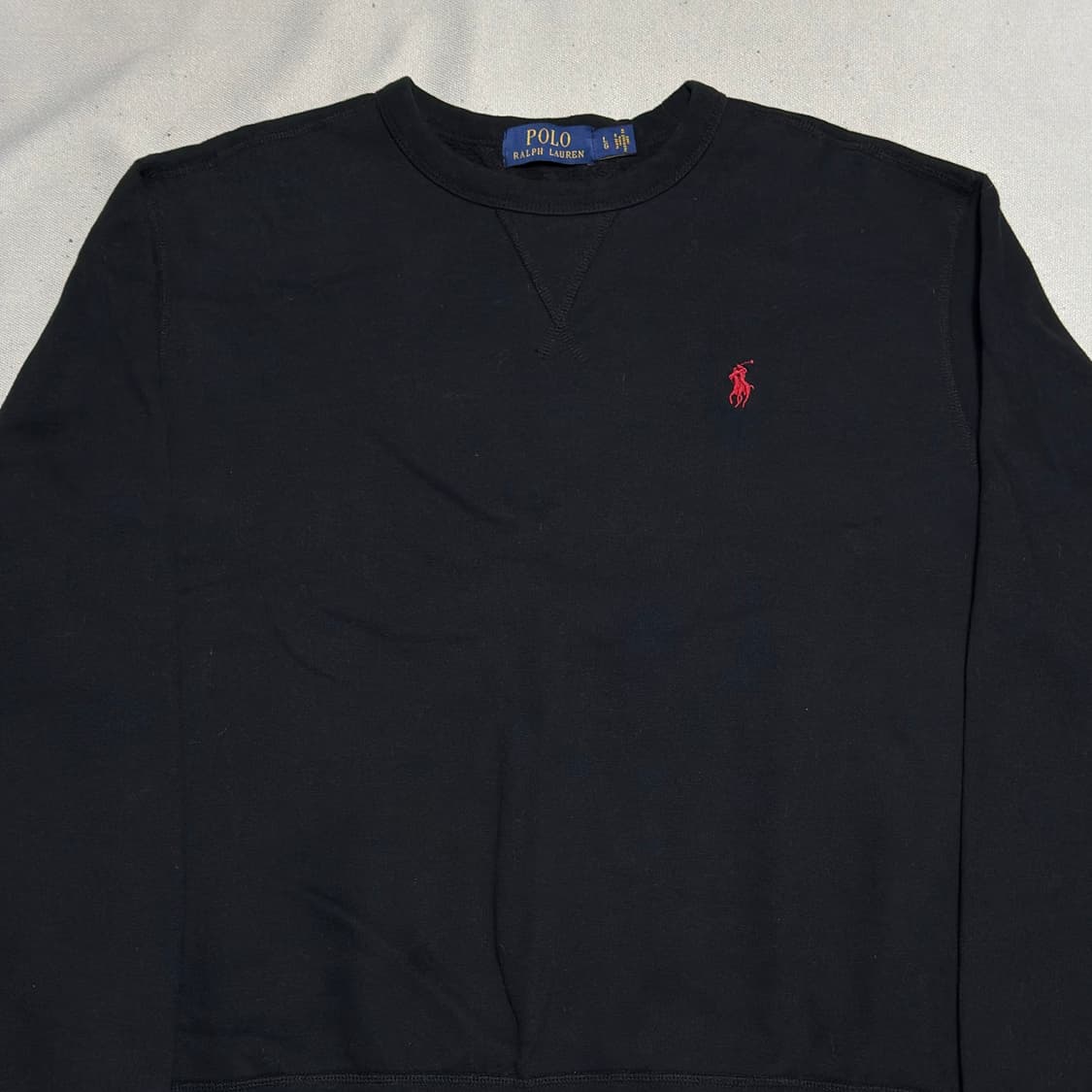 L 폴로랄프로렌 블랙 기모 맨투맨 상품이미지1