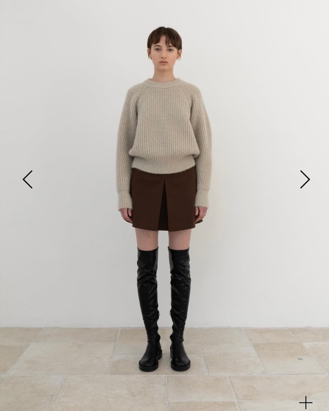 le 르 라글랑 니트(오트밀/차콜) 상품이미지2