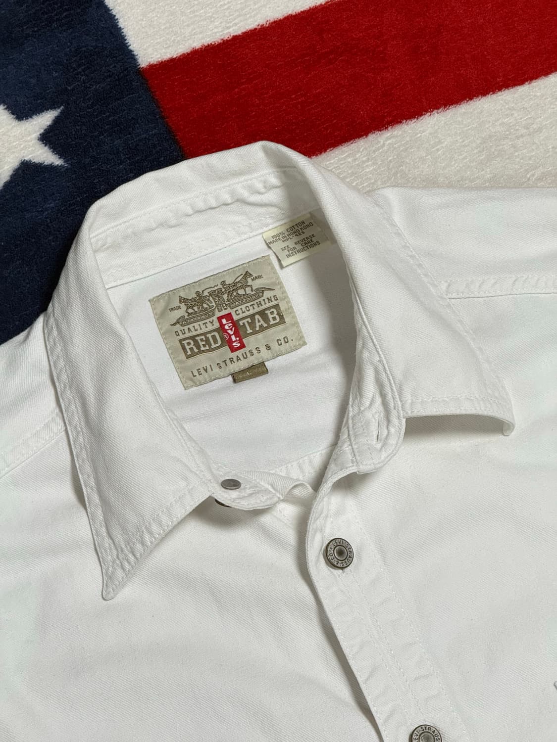 리바이스 화이트 데님 워크셔츠 빈티지 Levi’s Denim Shirt 상품이미지7