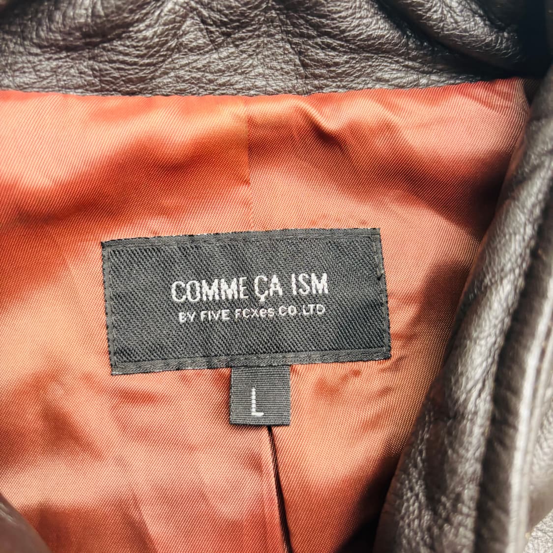 콤사 이즘 브라운 램스킨 레더 자켓 L 상품이미지7