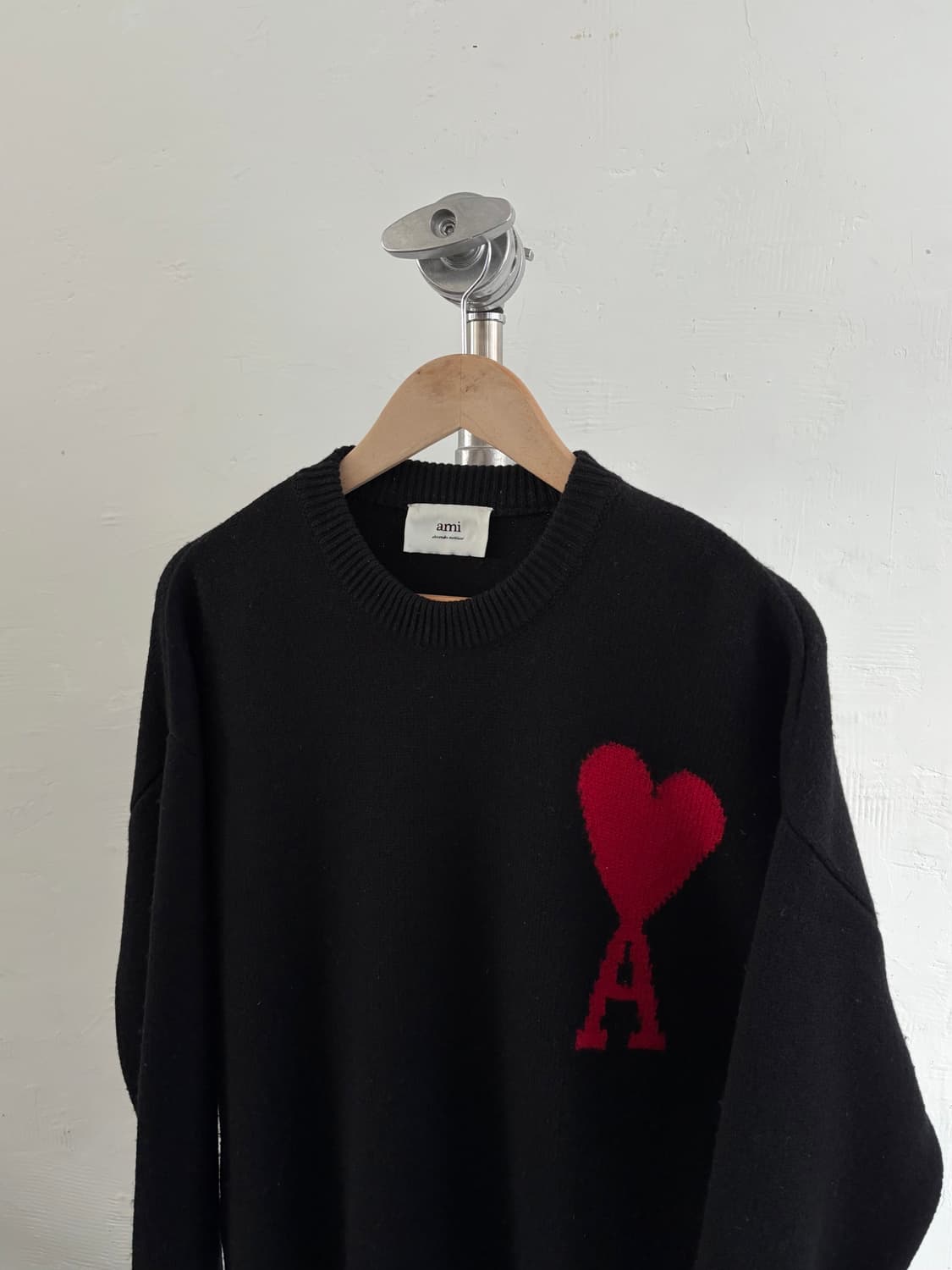 아미 빅 하트 인타르시아 울 니트 상품이미지2