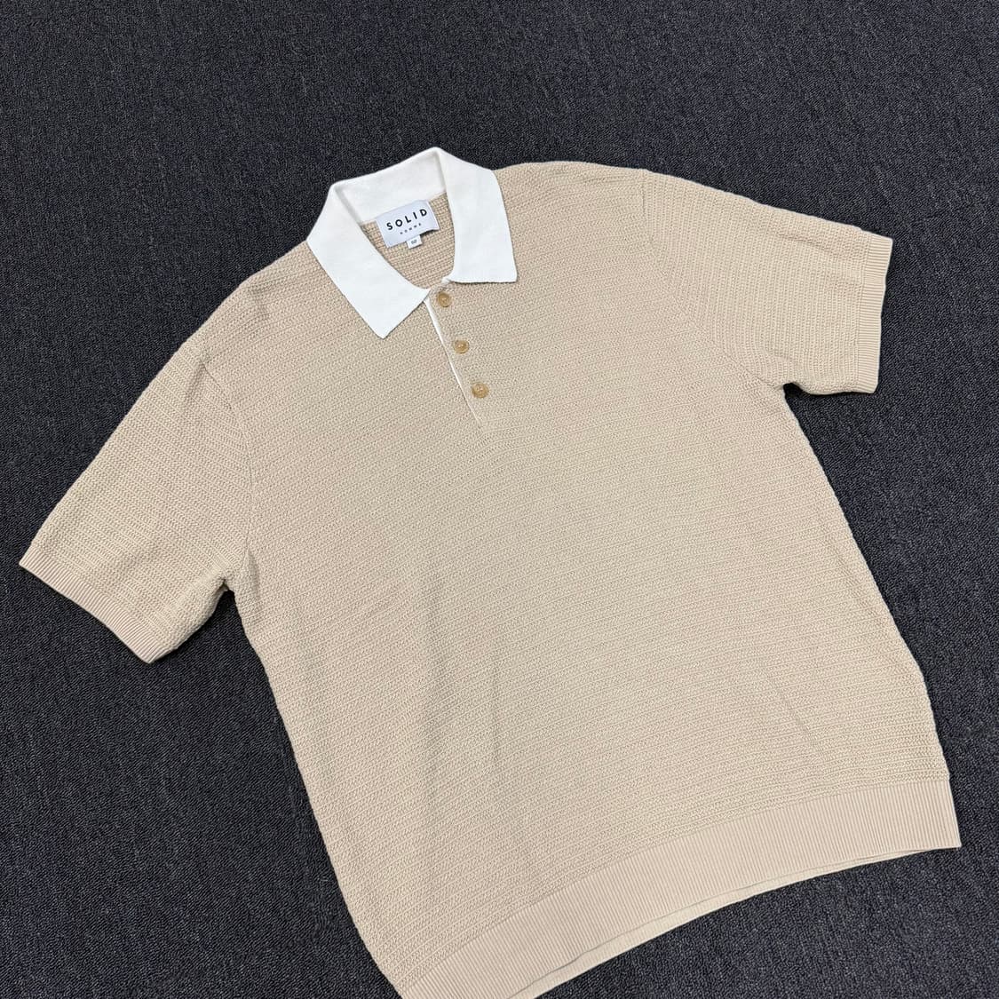 솔리드옴므 니트 카라 반팔티 상품이미지2