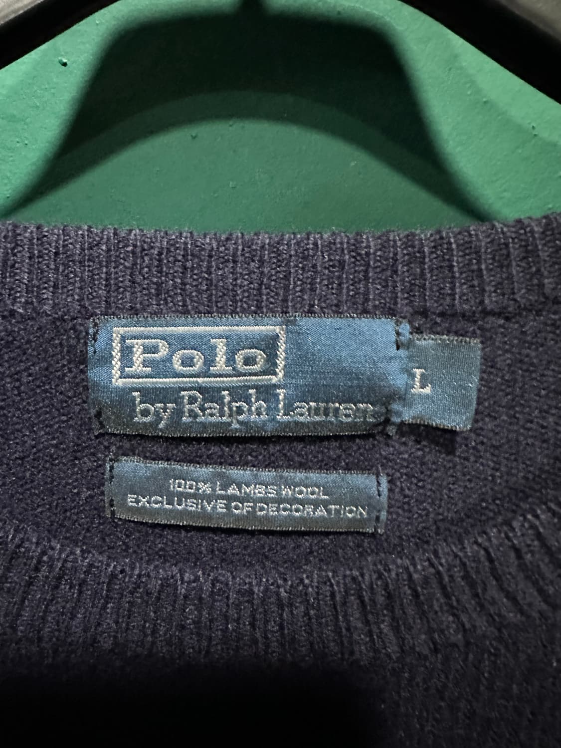 폴로 램스울 니트 네이비L 상품이미지5