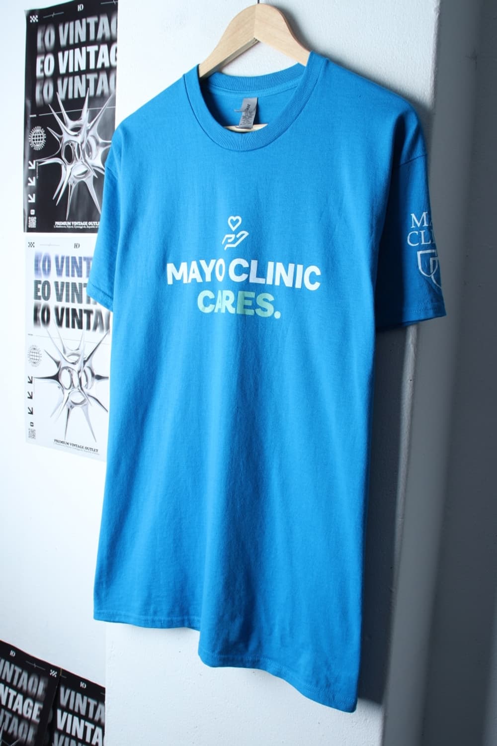 (L-2XL) 길단 반팔 티셔츠 USA 빅사이즈 연블루-H30219 상품이미지1