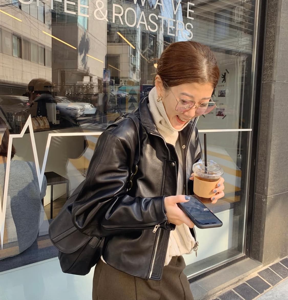 마뗑킴 양가죽 블랙 자켓 상품이미지4