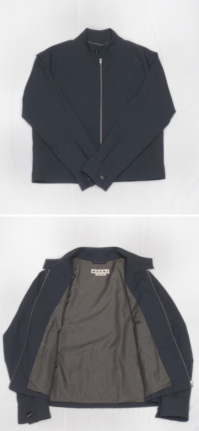 신품급) 마르니 버튼넥 집업 블루종 미니멀 자켓 (48 / 100+) 상품이미지3