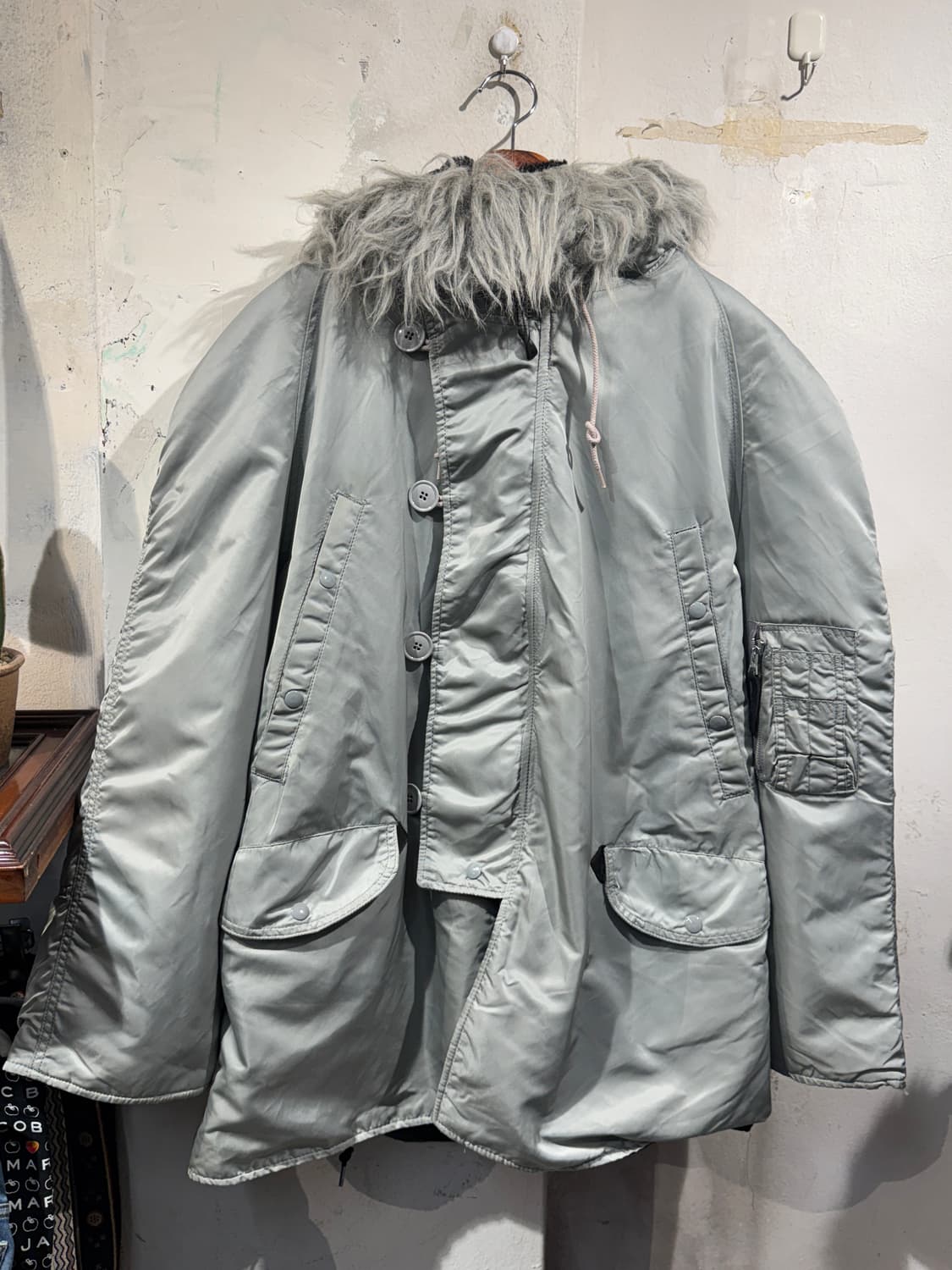 N-3B Al.PHA silver puffer jacket 상품이미지3