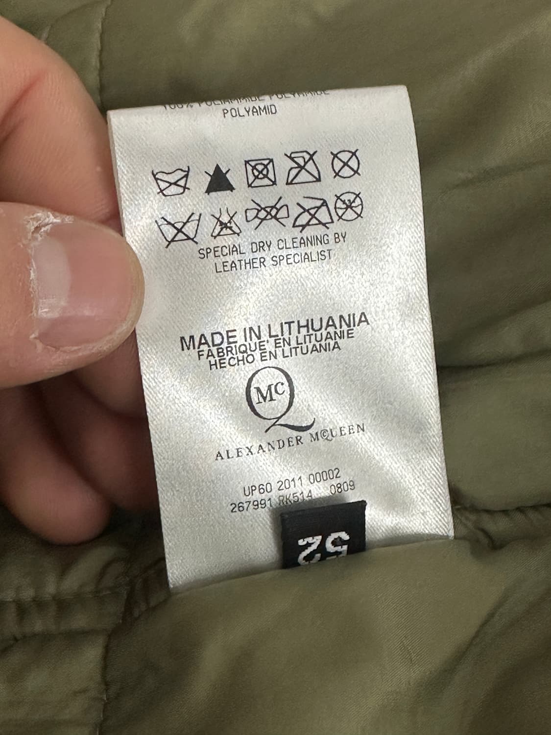 Alexander McQueen 레더 패널 Ma-1 자켓 52 상품이미지9