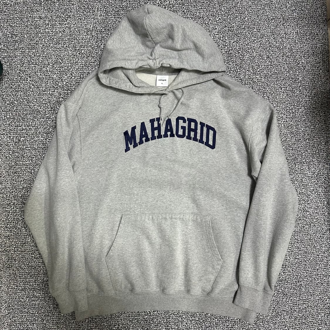 (XL) 마하그리드 로고 후드티 캐주얼 그레이 상품이미지1