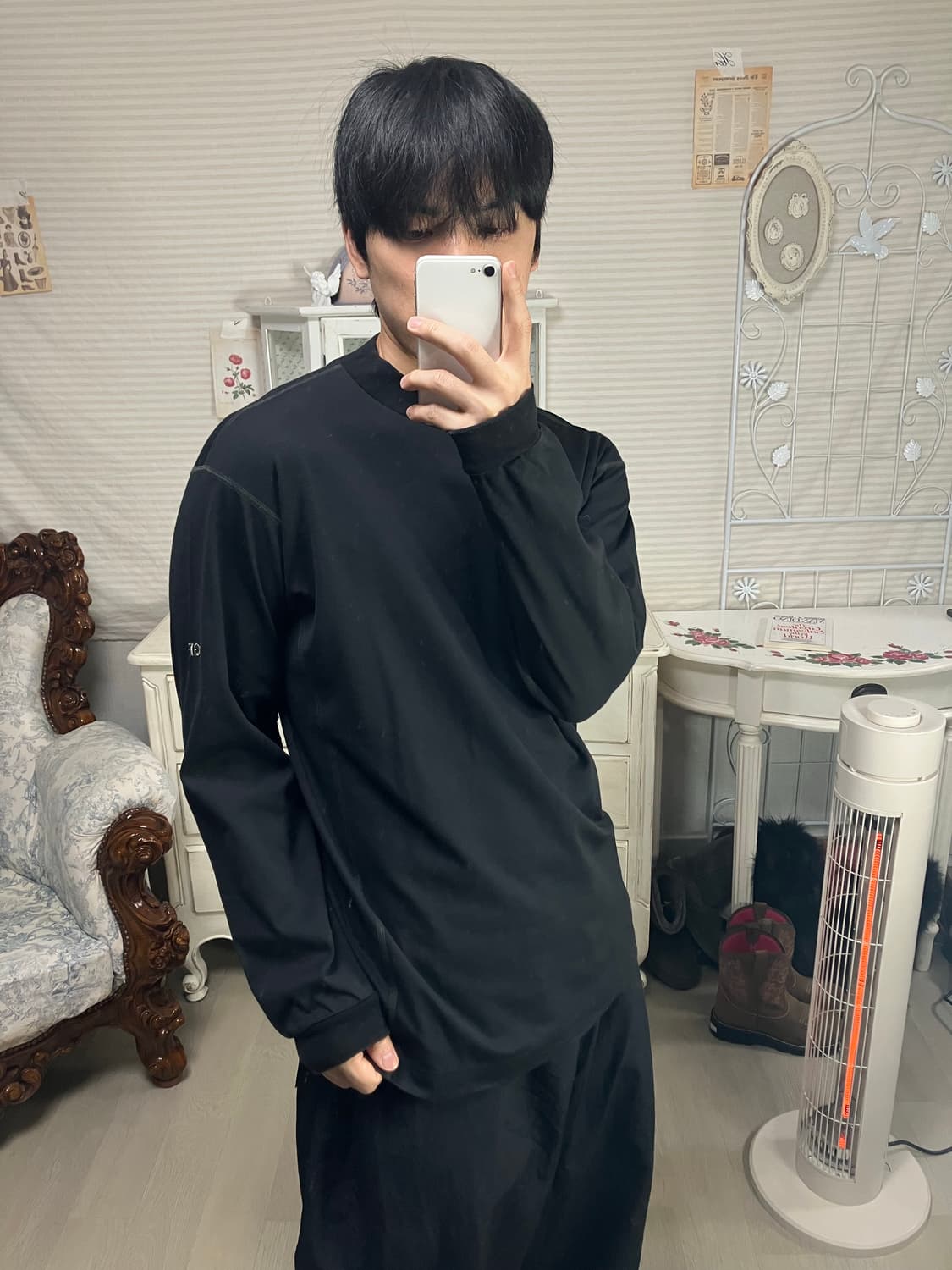 빈티지 스티치 블랙 폴라 긴팔 837 y2k 스트릿 모리 갸루 일본빈티지 상품이미지6