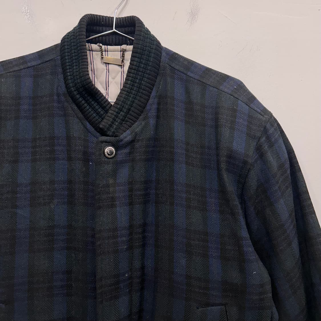 스튜디오 갤럭시 이너퀼팅 체크 코튼 봄버자켓 상품이미지1