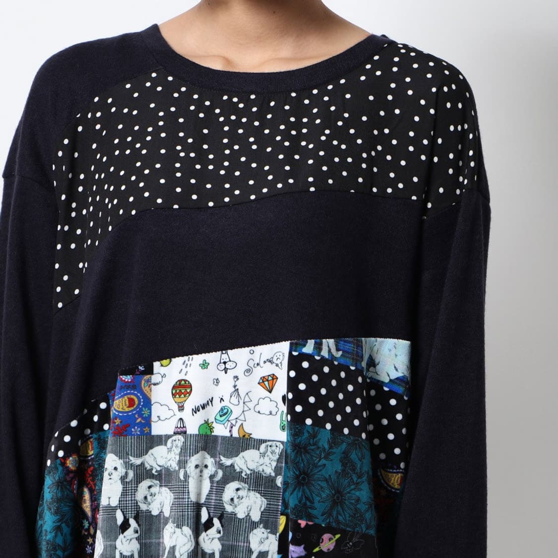 모리걸 레이어드 너드 키치 스콜라 고양이 강아지 원피스 상품이미지1