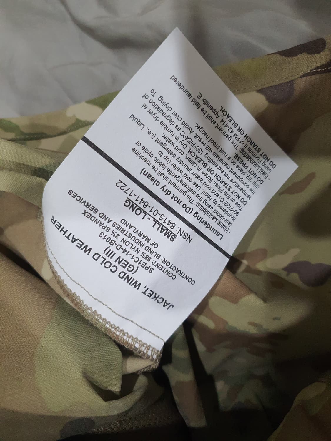 미군 멀티캠 윈드자켓 상품이미지5