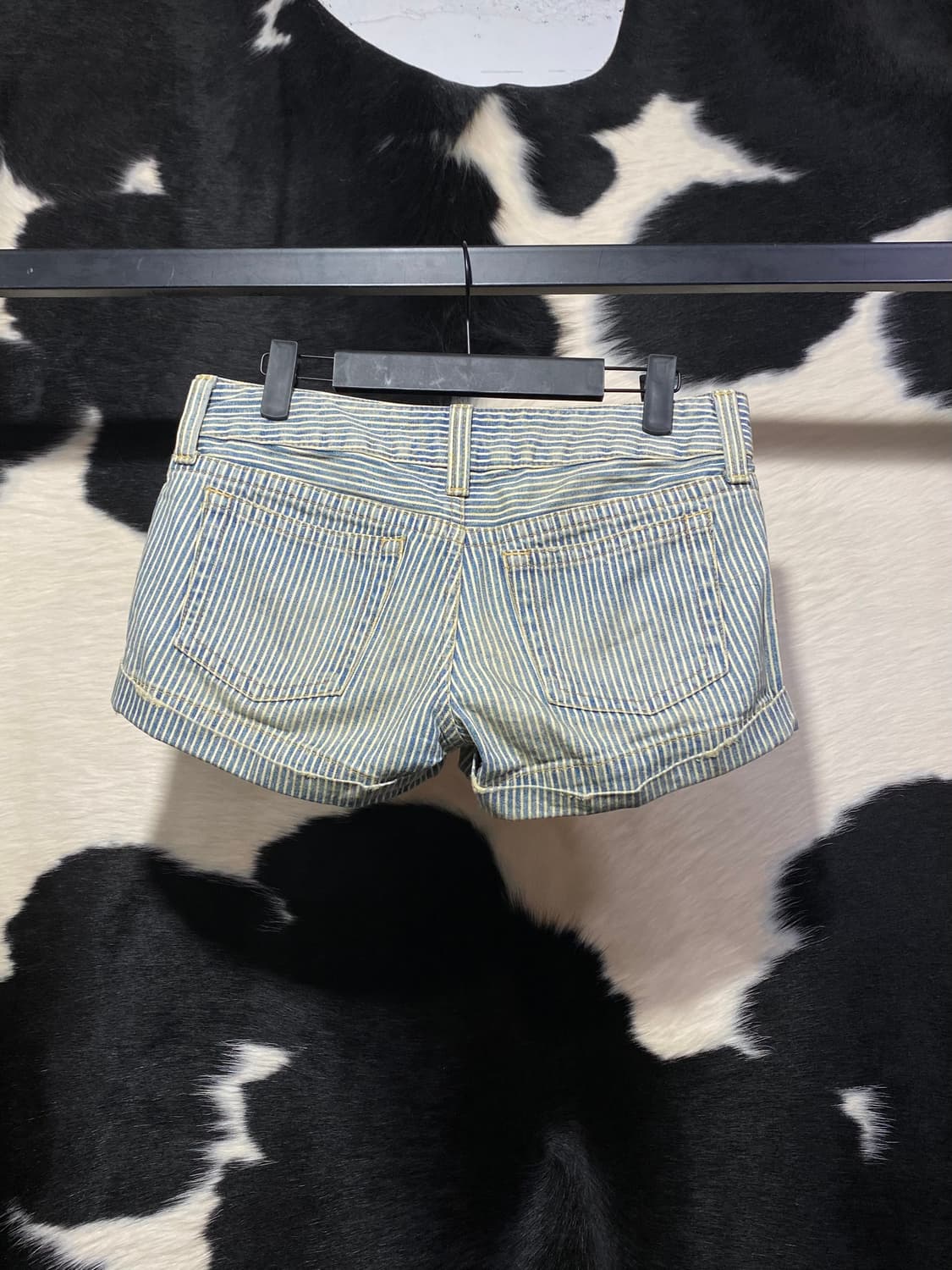 Moussy vintage 스트라이프 로우라이스 숏츠 상품이미지3