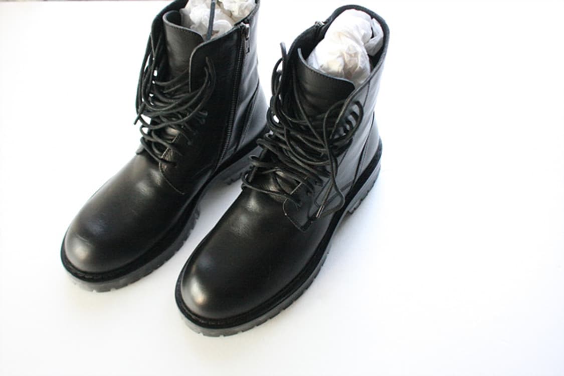 ANN DEMEULMEESTER 블랙 가죽 워커 부츠 새제품 상품이미지2