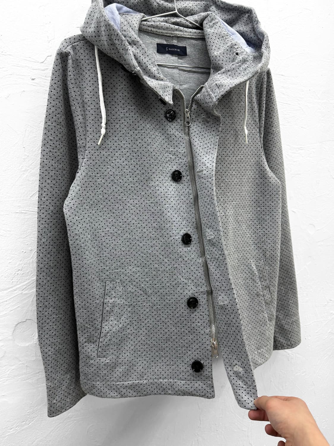 rage blue 도트 후드 자켓 상품이미지3