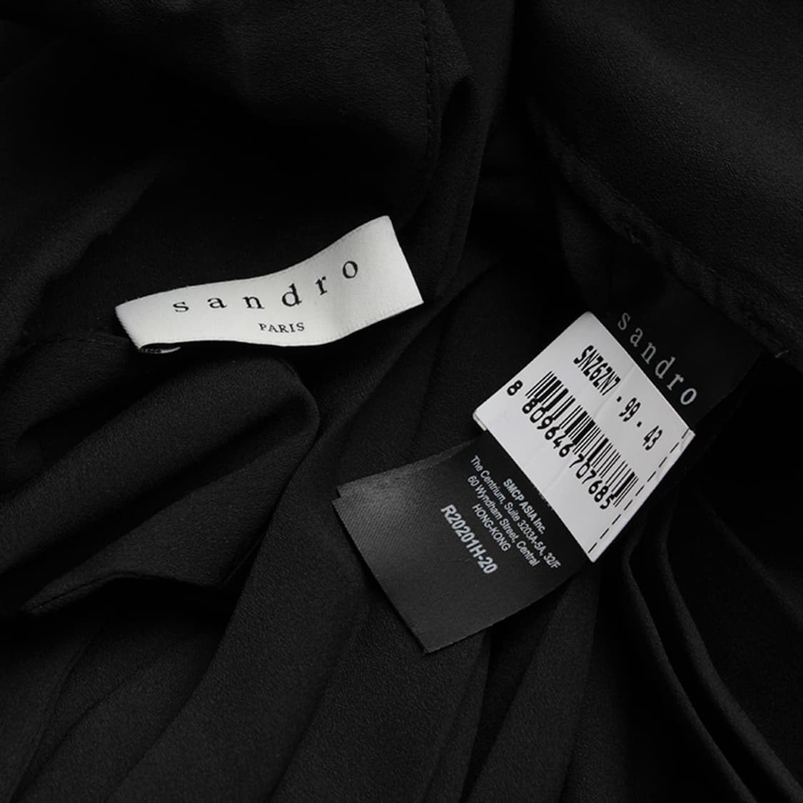 산드로 블랙 플리츠 셔츠원피스 55 상품이미지3