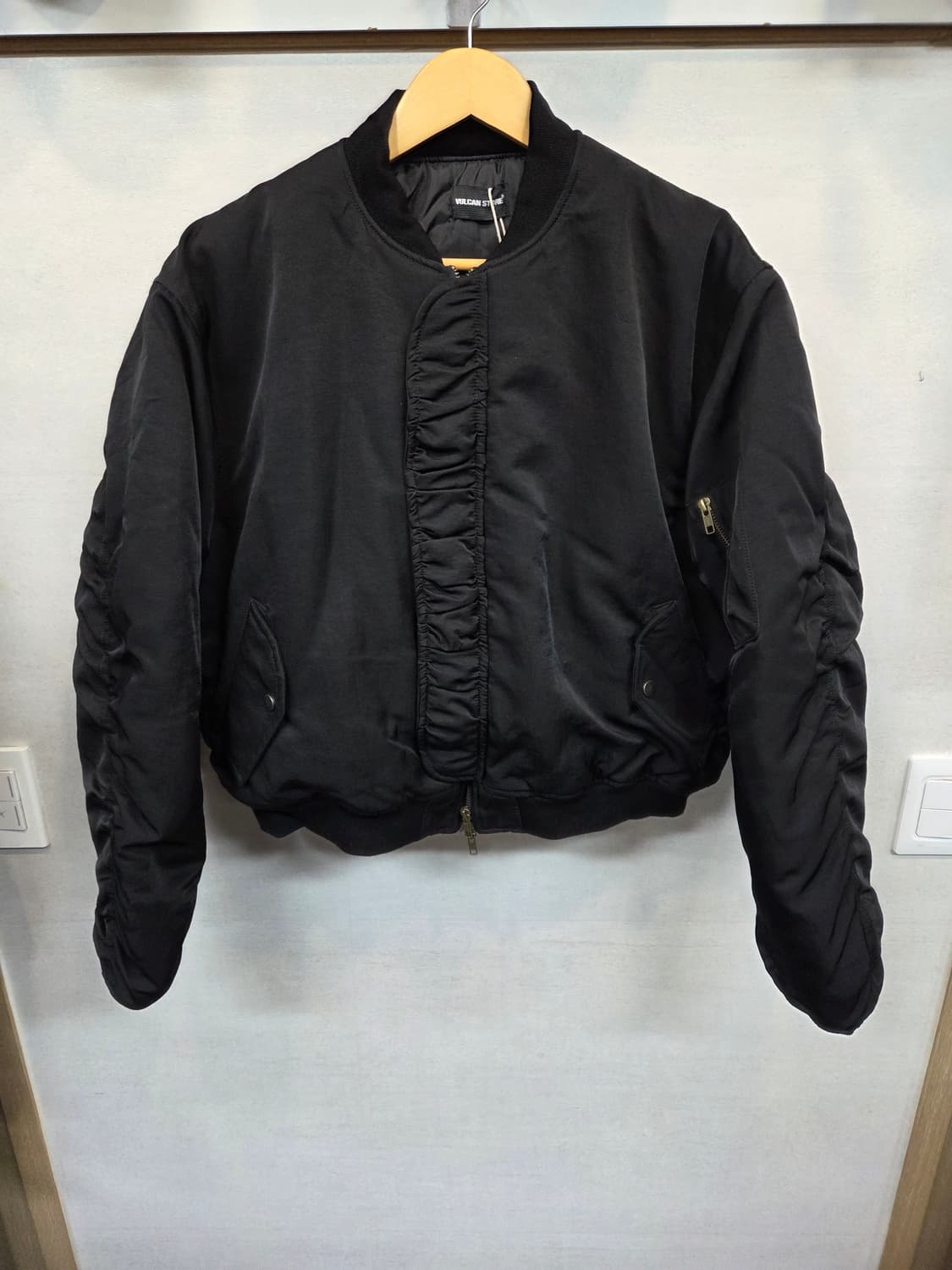 빈티지 vulcan store 투웨이 셔링 항공 크롭 패딩자켓 m 상품이미지1
