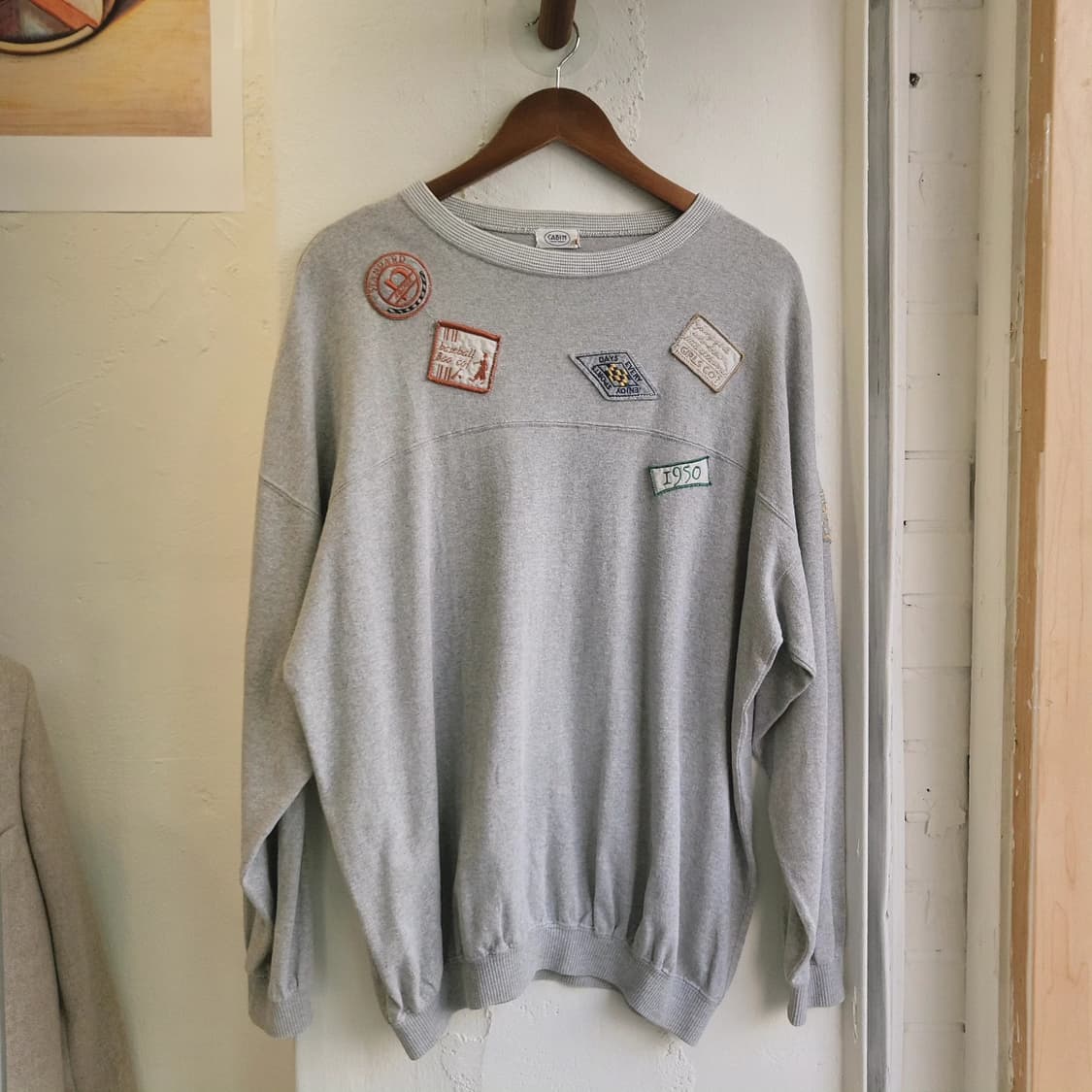 Cabin 와펜 패치 맨투맨(made in Japan) 상품이미지1