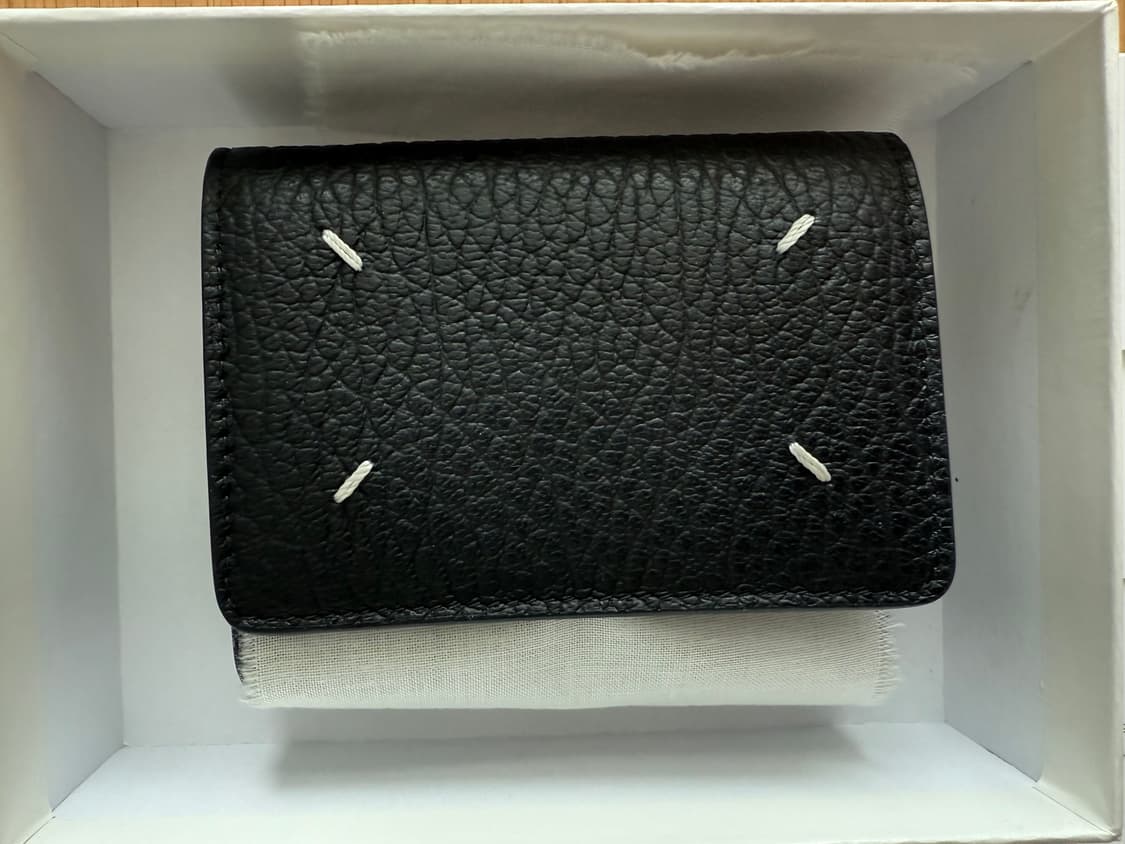 메종 마르지엘라 스티치 폴드 중지갑 블랙(새상품) 상품이미지3