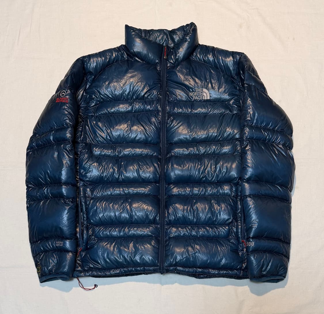 노스페이스 900필 한정판 유광 구스다운 경량패딩 블루 상품이미지1