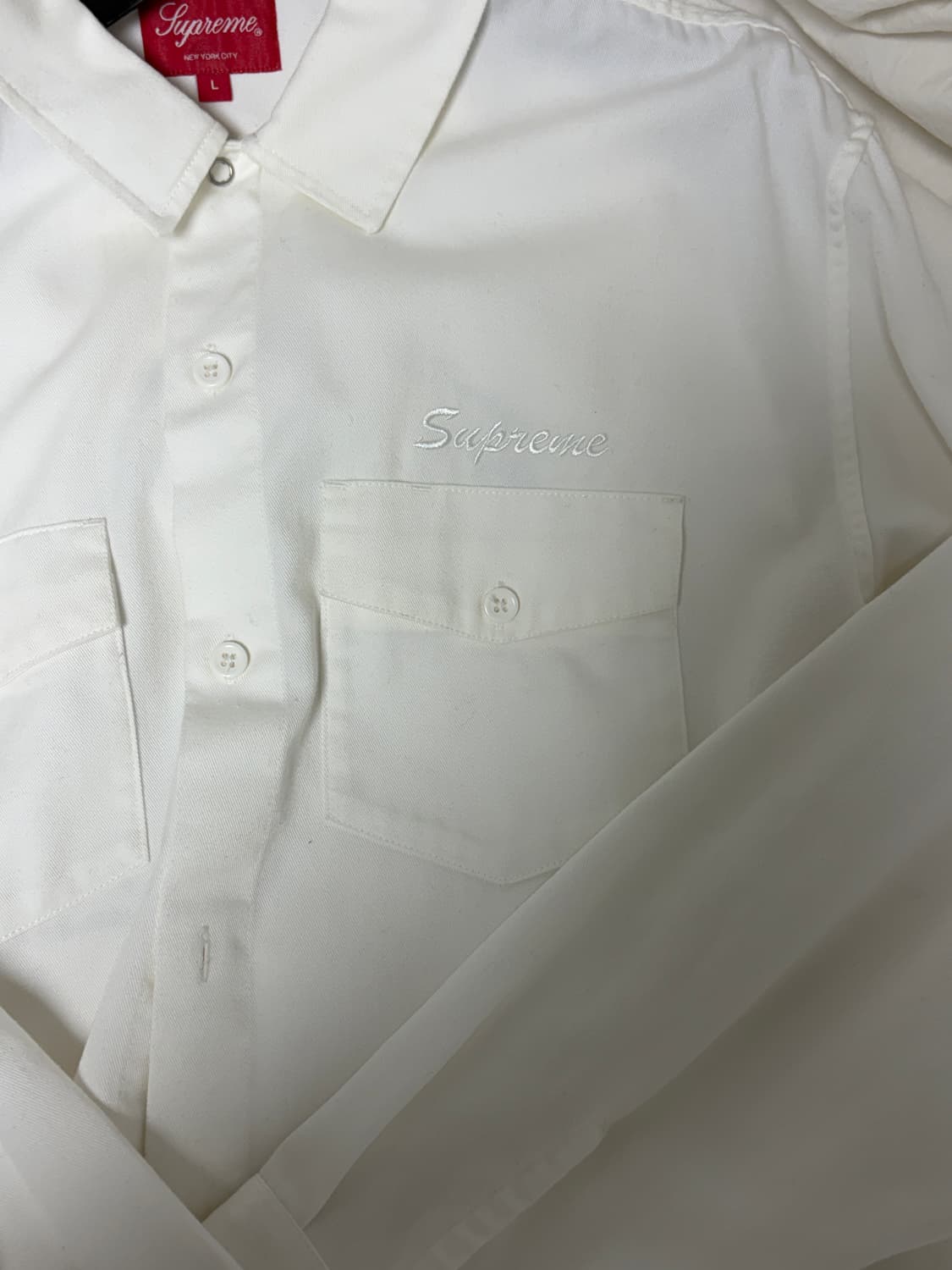 슈프림 레이몬드 페티본 워크 셔츠 화이트 - 22FW 상품이미지2