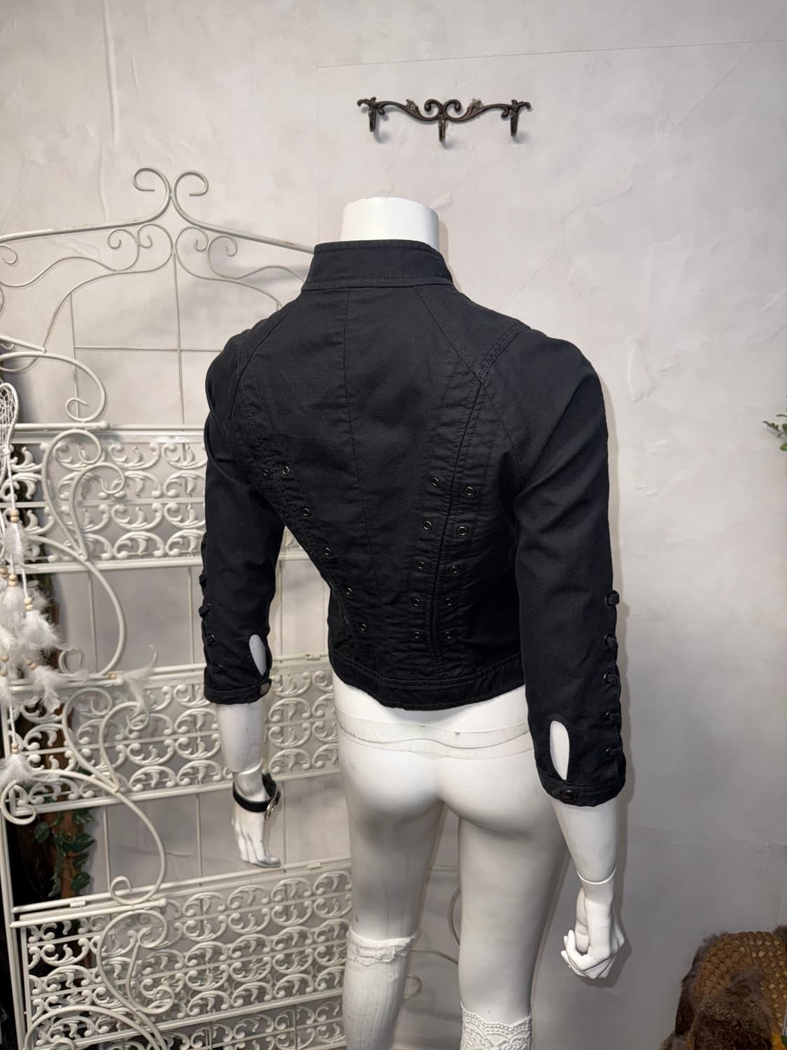 Armani Exchange black corset laceup jk 상품이미지8