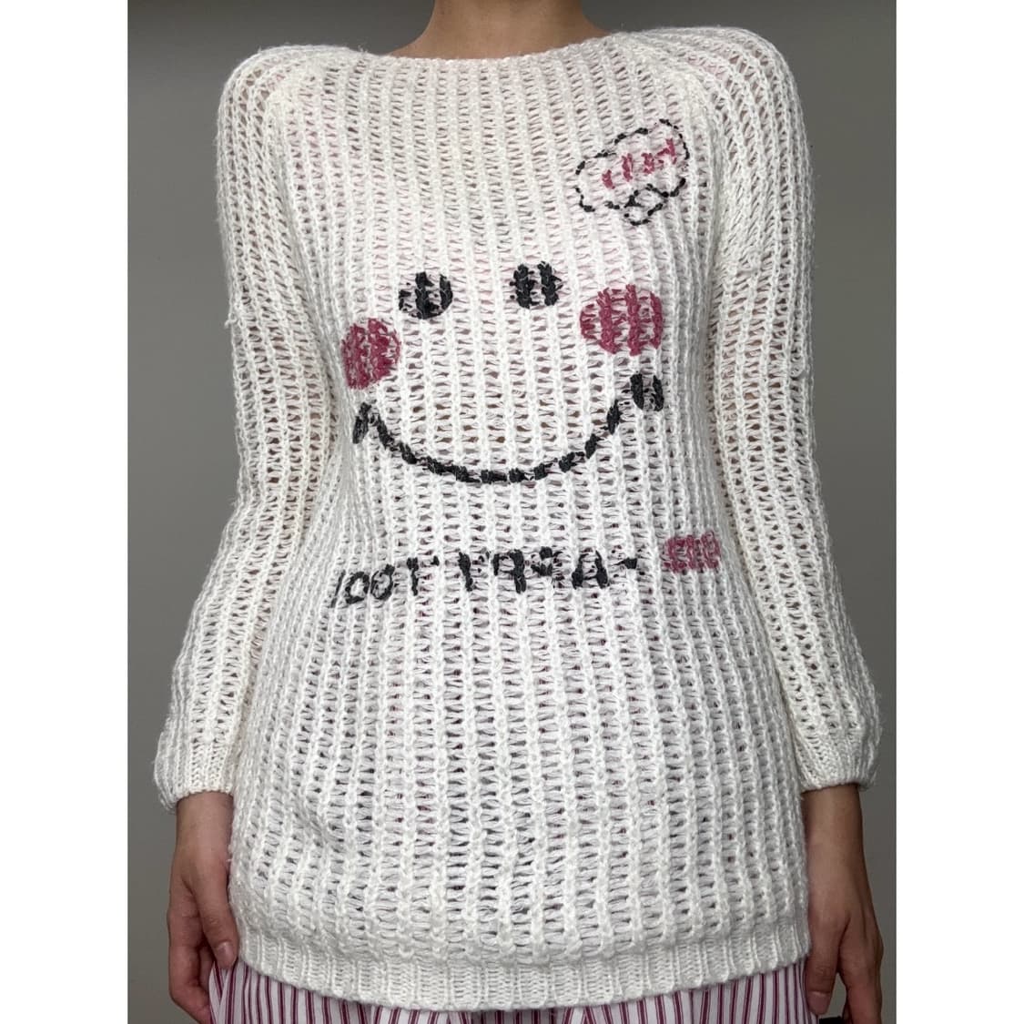 빈티지 아이보리 키치 니트 상품이미지1