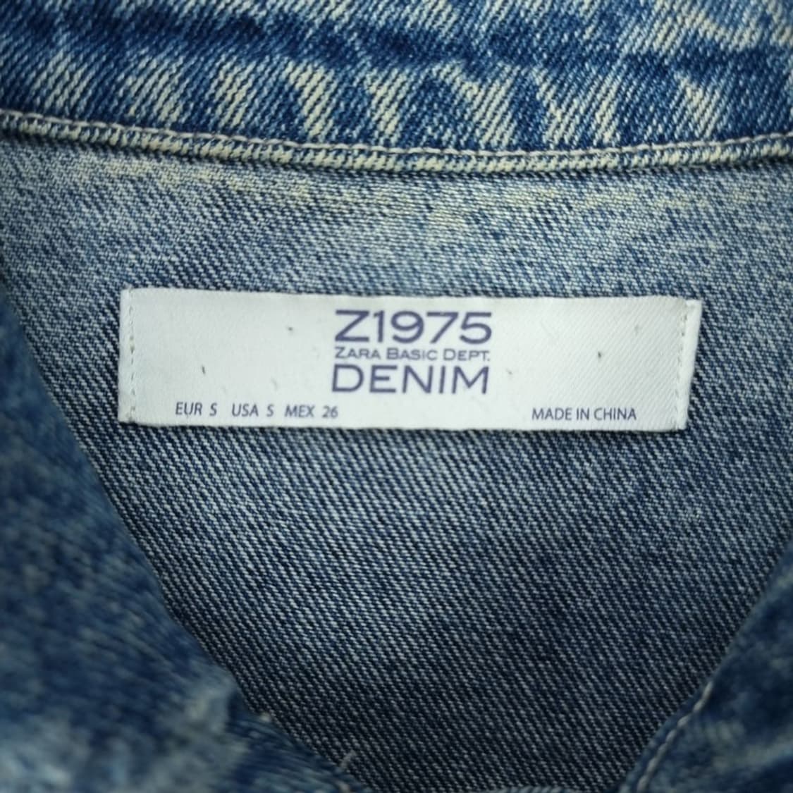 [자라] 체크 리본 레이스 오버핏 데님 자켓 청자켓 M19102 상품이미지6