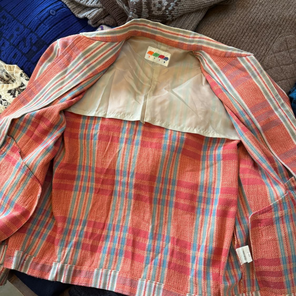 미스터 빌드 유니크 패턴 에스닉 코튼 크롭 자켓 M L XL 상품이미지7