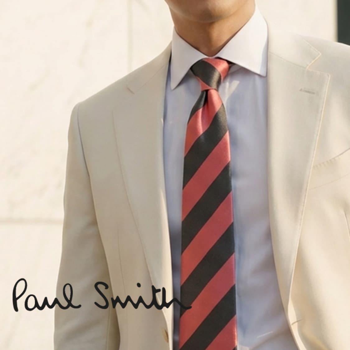 폴스미스 실크 핑크 스트라이프 넥타이 9cm A+등급 E862 상품이미지1