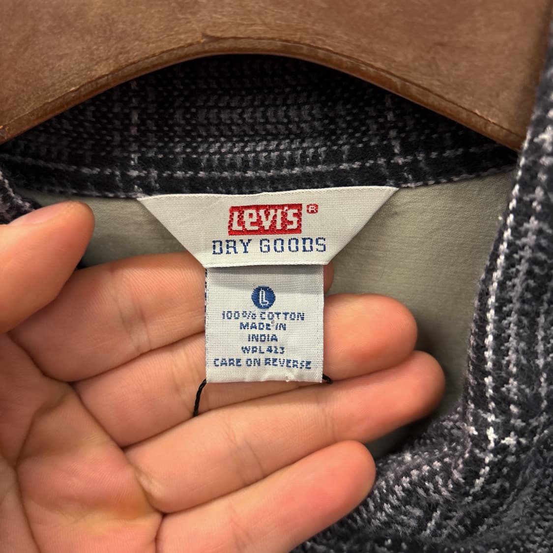 90s 리바이스 드라이 굿즈 헤비코튼 플란넬 워크셔츠 N880 상품이미지7