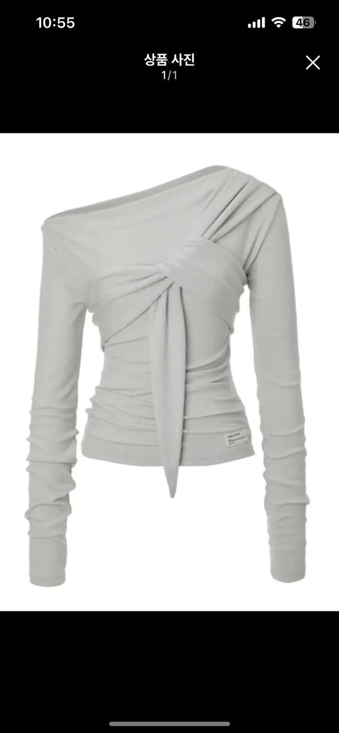 이네기 드레이프 타이 롱슬리브 (dusty beige) 상품이미지1