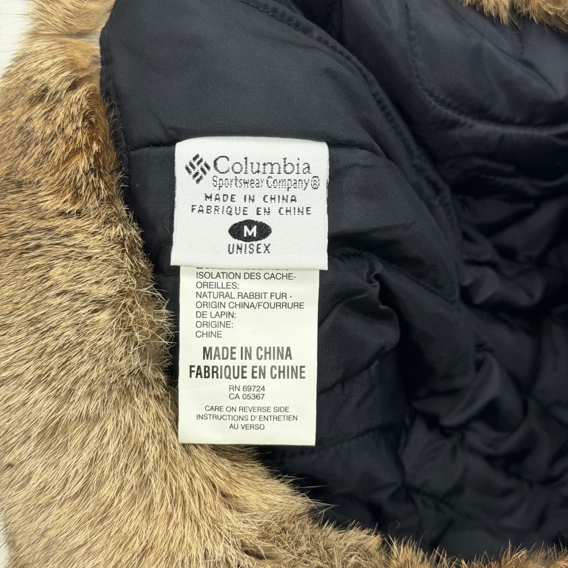 컬럼비아 빈티지 래빗퍼 토끼털 트루퍼햇 Y2K 귀도리 방한 모자 블랙 상품이미지6
