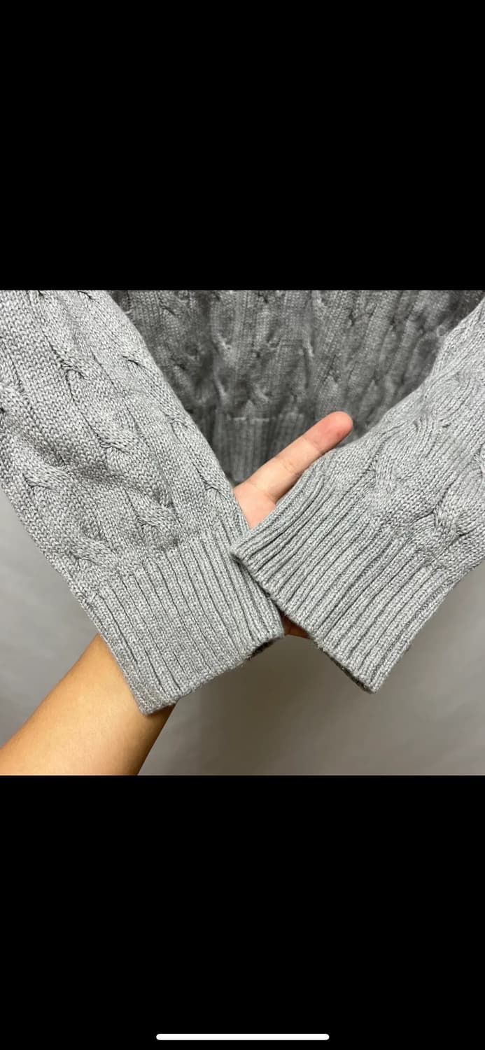 [정품/S] 폴로 랄프로렌 그레이 케이블 꽈배기 니트 상품이미지4