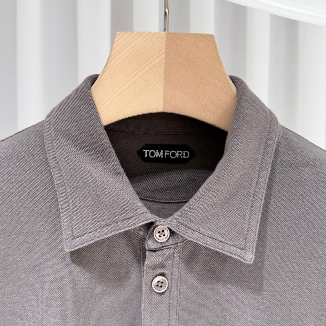 (A+/54) / 톰포드 실크 블랜디드 피켓 폴로 반팔 다크브라운 상품이미지4