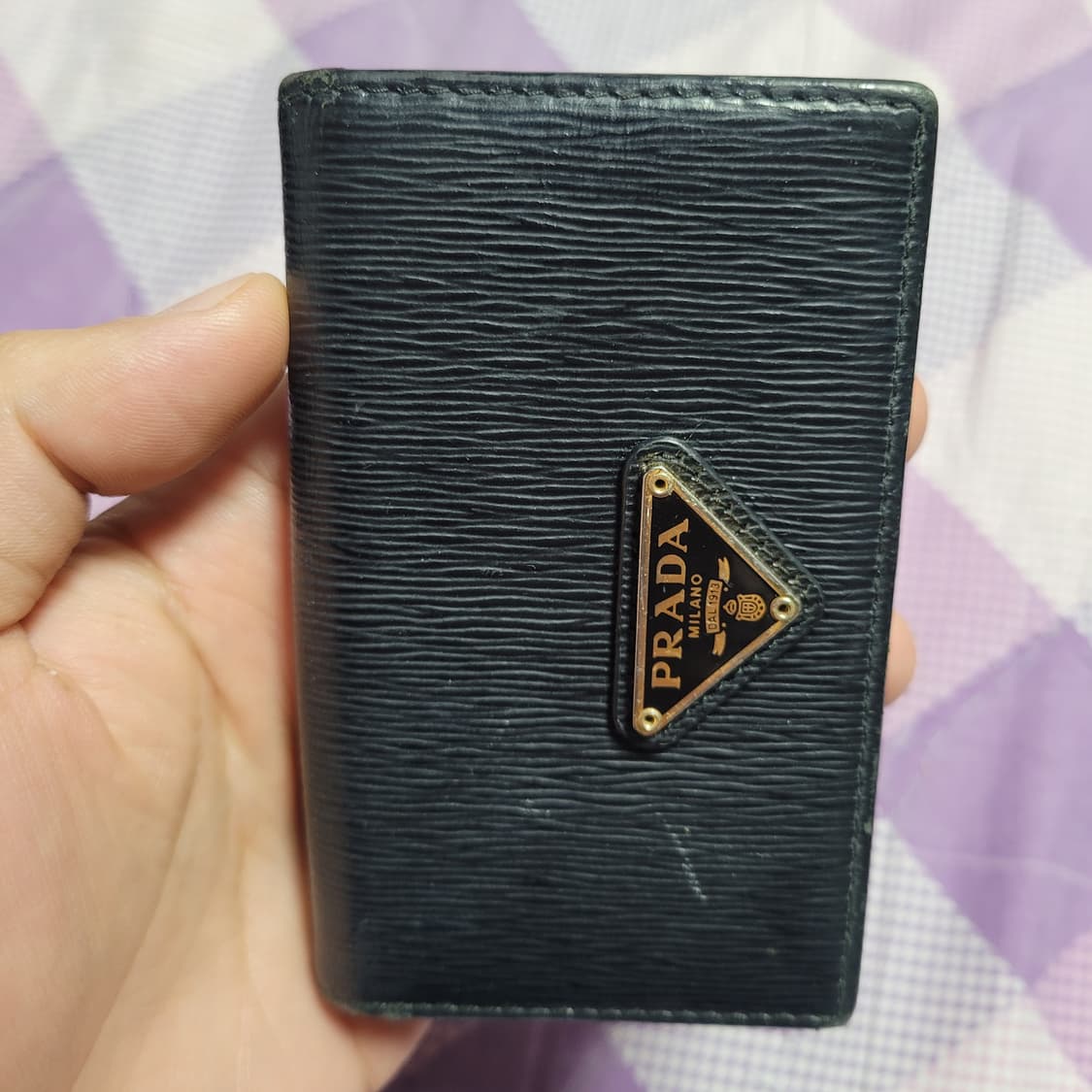정품 프라다 사피아노 삼각로고 카드지갑 상품이미지1