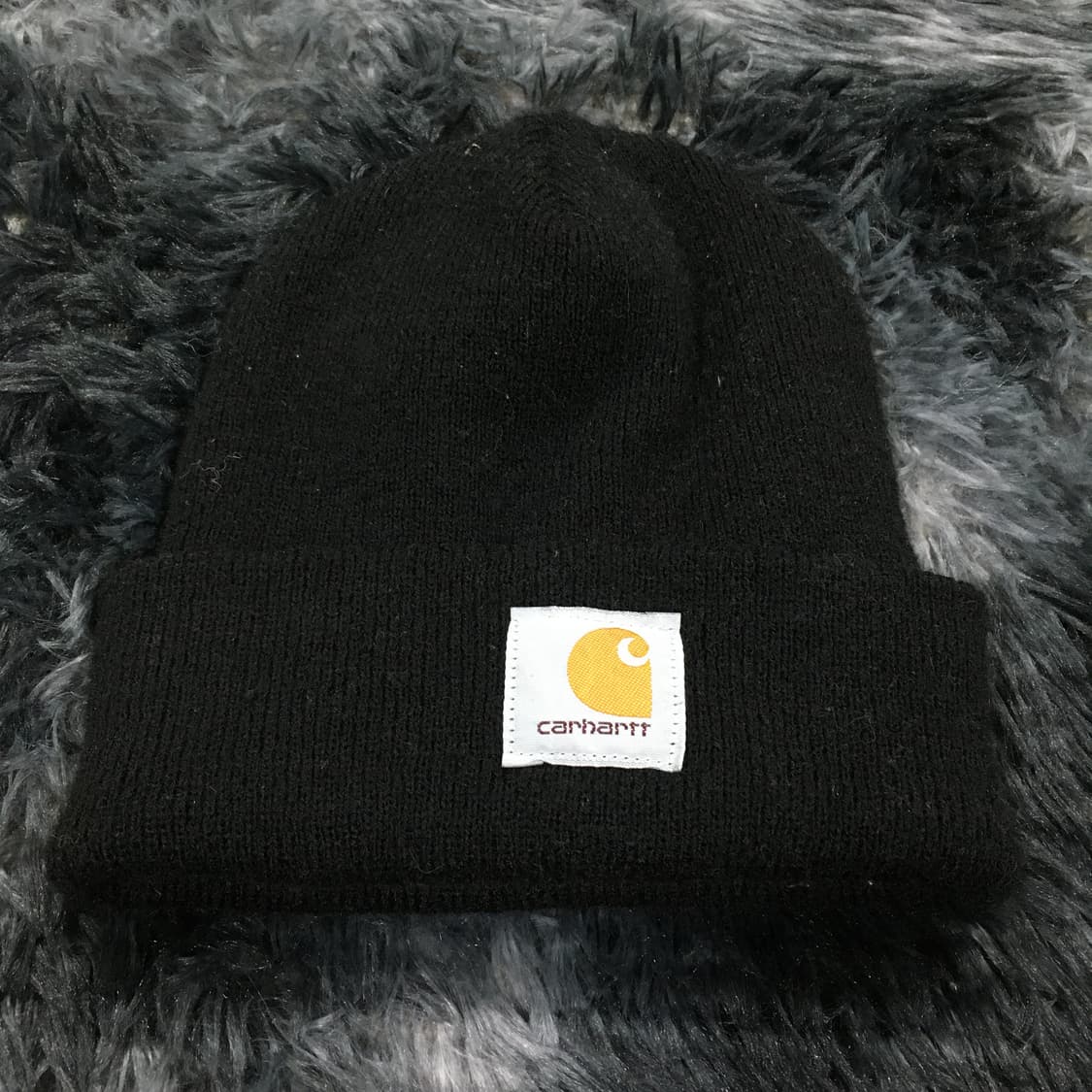투티/0374 Carhartt 칼하트 비니 블랙 패치 로고 데일리 상품이미지2