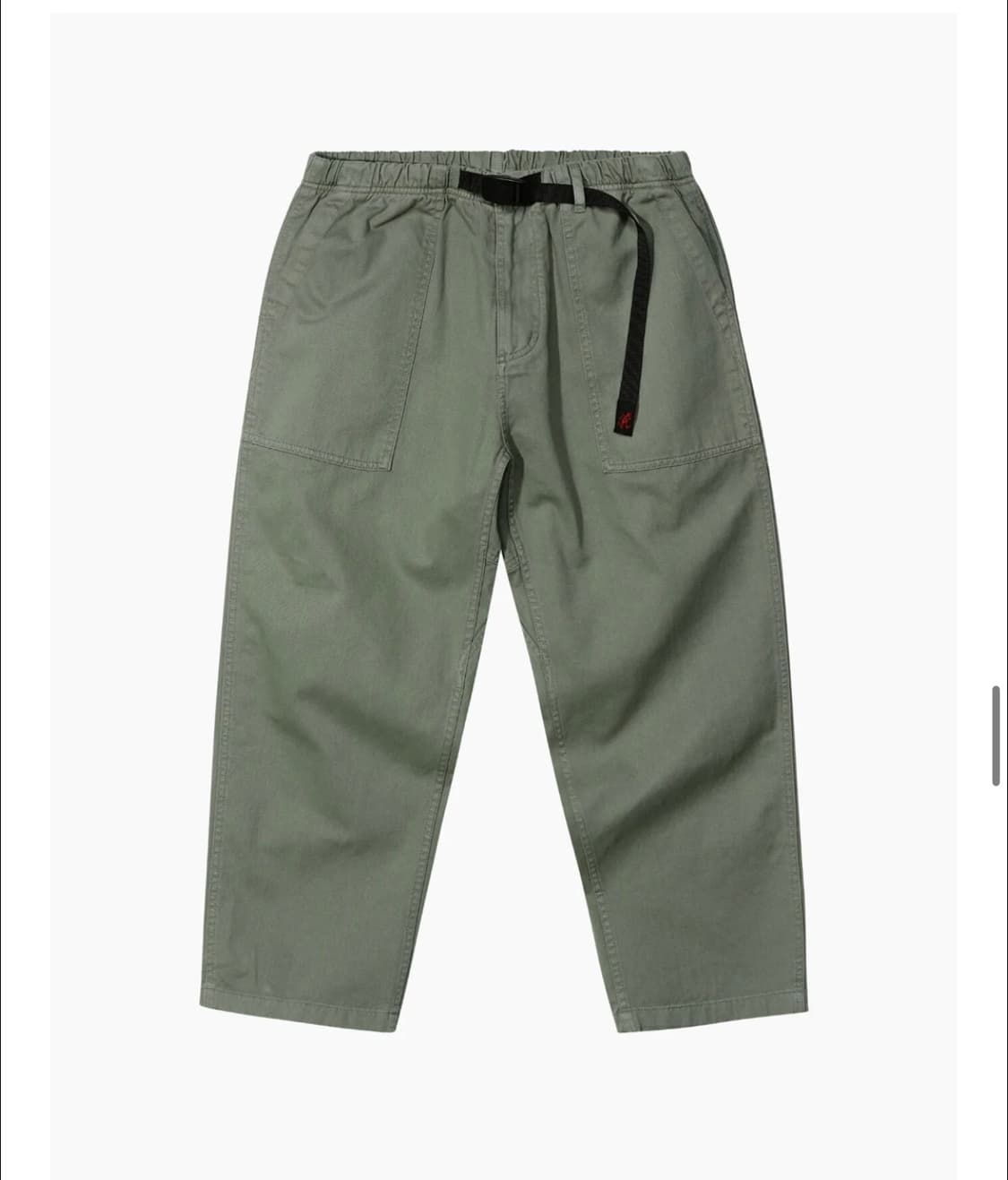 그라미치 루즈 테이퍼드 팬츠 카키 그레이 M 사이즈 상품이미지9