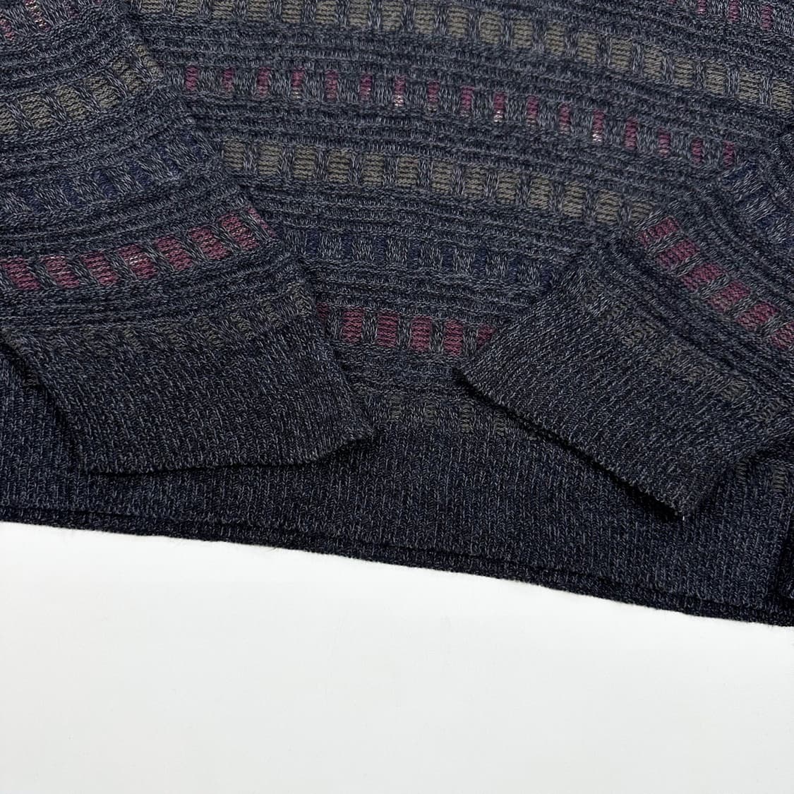 VTG 빈티지 노르딕 차콜 카라 니트 (M) 상품이미지4