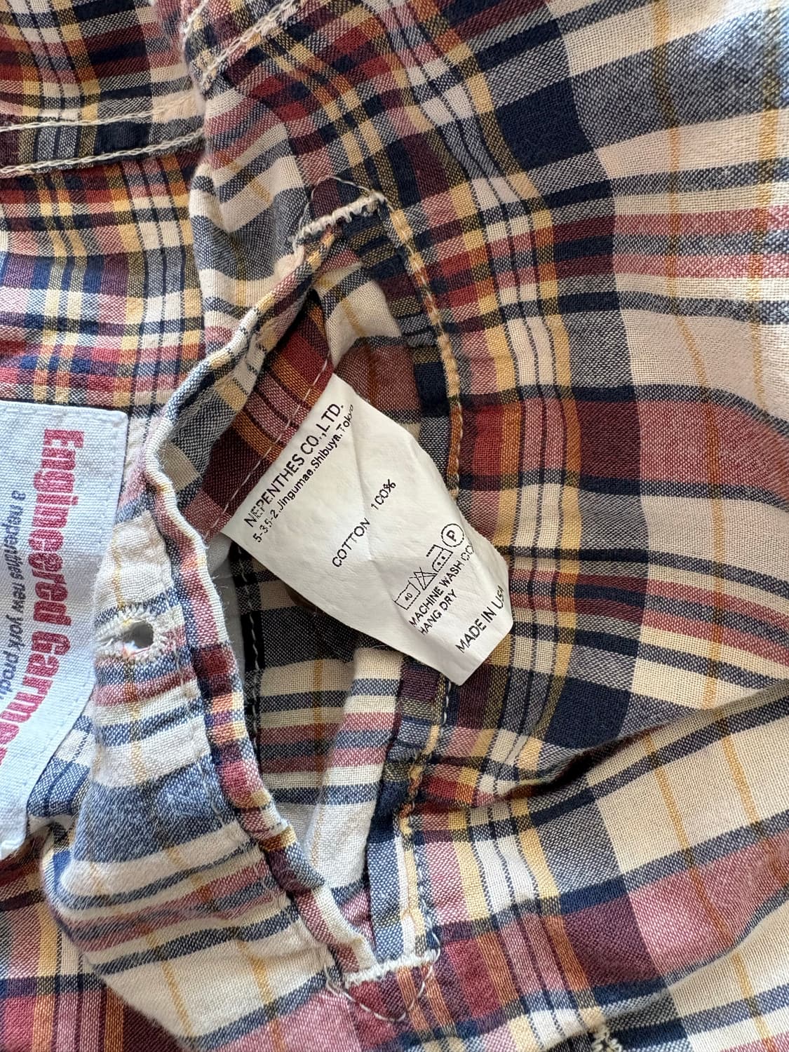 엔지니어드 가먼츠 마드라스 코튼 자켓 S 상품이미지10