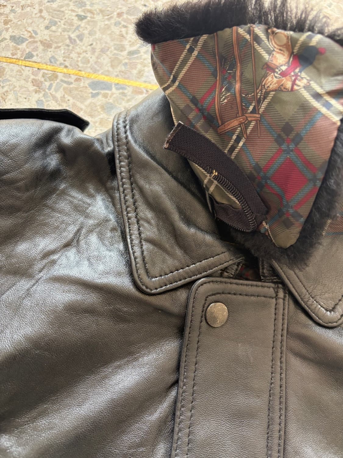 리얼레더 양가죽 봄버 자켓 상품이미지8