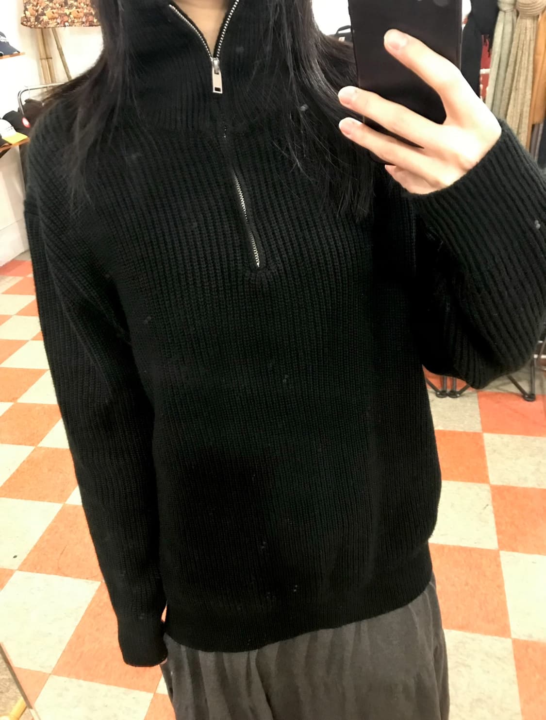 니트 반집업 상품이미지1