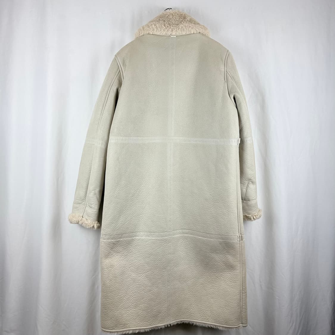 (S) 게스 무스탕 롱 코트 아이보리 상품이미지7