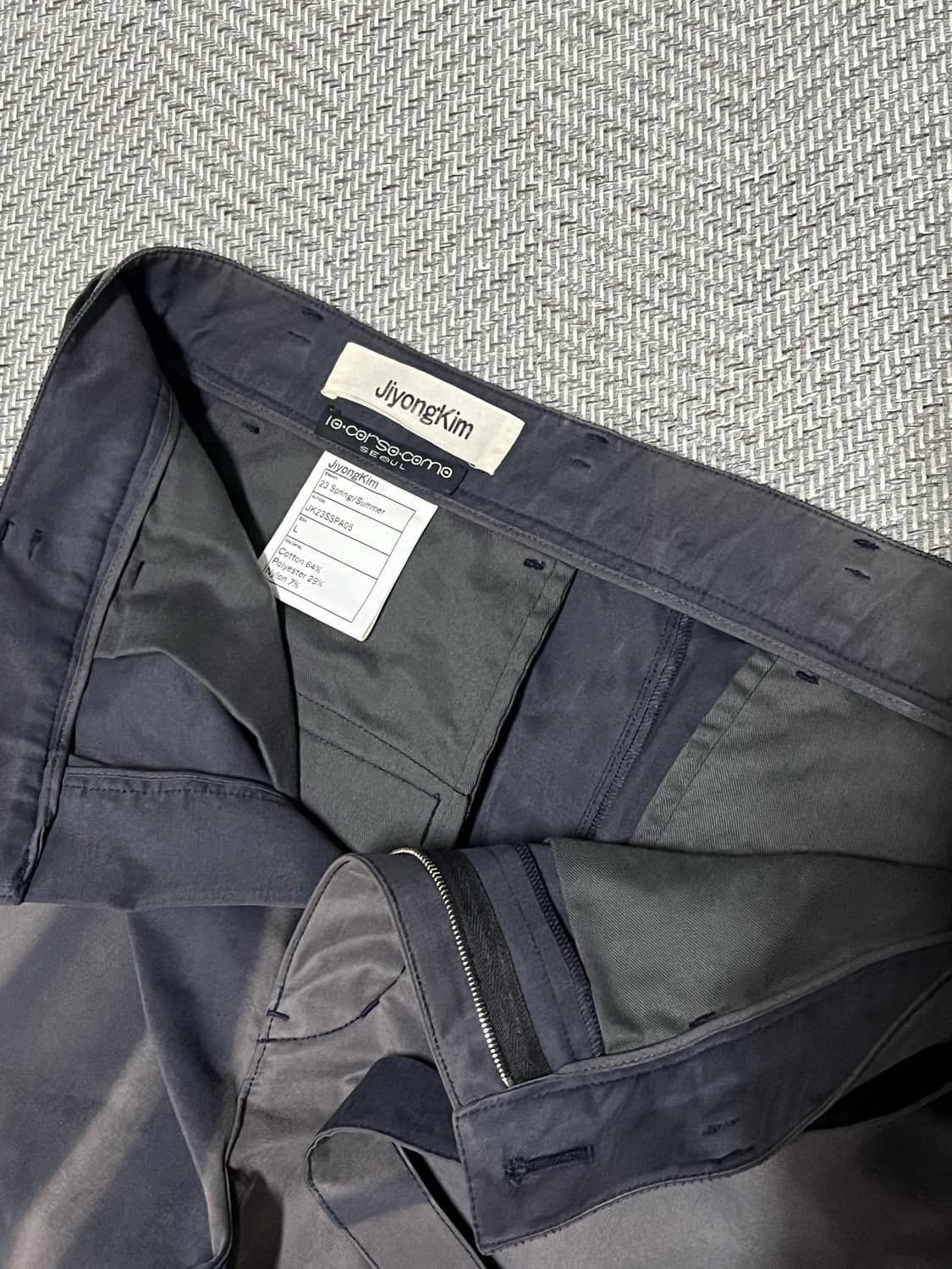 jiyongkim 23ss 벨티드 스트레이트 트라우저 L 상품이미지5