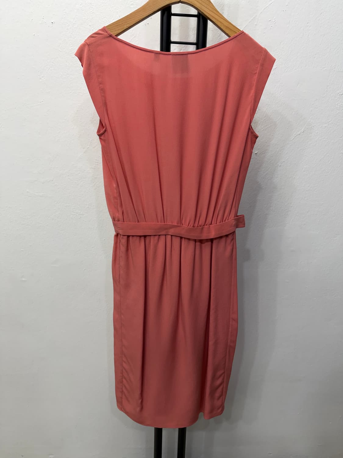 정품) 아스페시 여성 코랄 핑크 리본 원피스 36  상품이미지5